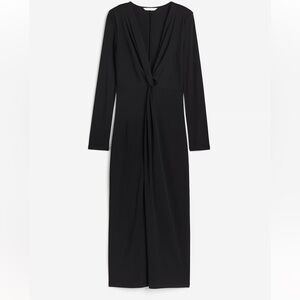 H&M Plunge Neck, Slit and Knot Detail Maxi